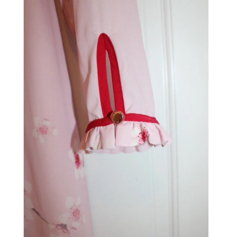 Ted Baker Pink Mini Long Sleeve Pink Dress Size 1 ( US 4) - Picture 5 of 6